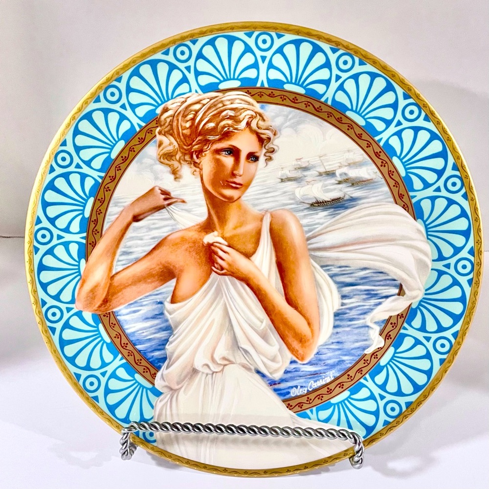 Collectors HELEN OF TROY Oleg Cassini *Legendary Women* Porcelain Wall Plate 80s
